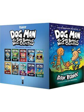 Dog Man Supa Buddies Mega Collection Box Set #1-10 | Fun Graphic Novels for Kids